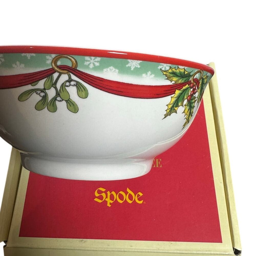 Spode Christmas Tree 2009 Annual Collection 6" Candy Bowl In Box-Cracked - Picture 7 of 13